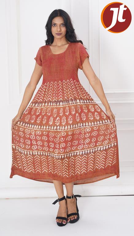 WOMEN WESTERN BOBBIN DRESS S/S